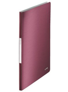   LEITZ Bemutatómappa, 20 zsebes, A4, LEITZ "Style", gránátvörös