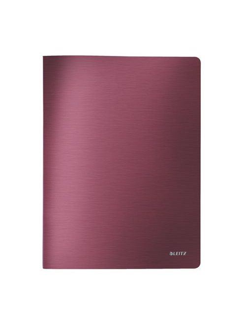 LEITZ Bemutatómappa, 20 zsebes, A4, LEITZ "Style", gránátvörös