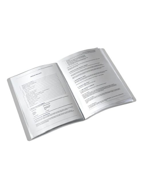 LEITZ Bemutatómappa, 20 zsebes, A4, LEITZ "Style", gránátvörös