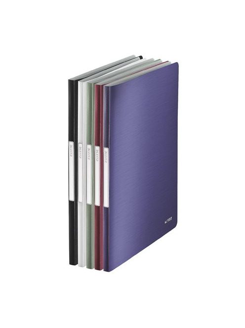 LEITZ Bemutatómappa, 20 zsebes, A4, LEITZ "Style", gránátvörös