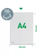 LEITZ Genotherm, "L", A4, 170 mikron, narancsos felület, 20 mm, LEITZ "Jumbo"