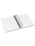 LEITZ Spirálfüzet, A5, kockás, 90 lap, laminált karton borító, LEITZ "Office", szürke