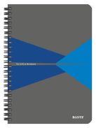 LEITZ Spirálfüzet, A5, vonalas, 90 lap, laminált karton borító, LEITZ "Office", szürke-kék