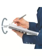 LEITZ Spirálfüzet, A5, vonalas, 90 lap, laminált karton borító, LEITZ "Office", szürke-zöld