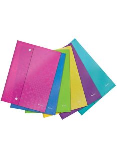   LEITZ Irattartó tasak, A4, PP, patentos, LEITZ "Wow", vegyes színek