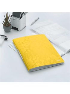   LEITZ Bemutatómappa, 20 zsebes, A4, LEITZ "Wow", sárga