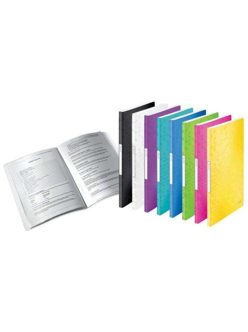 LEITZ Bemutatómappa, 20 zsebes, A4, LEITZ "Wow", sárga