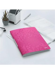   LEITZ Bemutatómappa, 20 zsebes, A4, LEITZ "Wow", rózsaszín