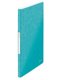   LEITZ Bemutatómappa, 20 zsebes, A4, LEITZ "Wow", jégkék