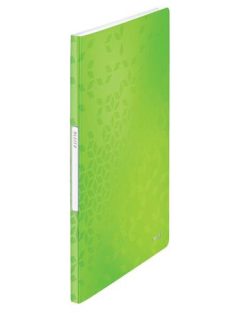   LEITZ Bemutatómappa, 20 zsebes, A4, LEITZ "Wow", zöld