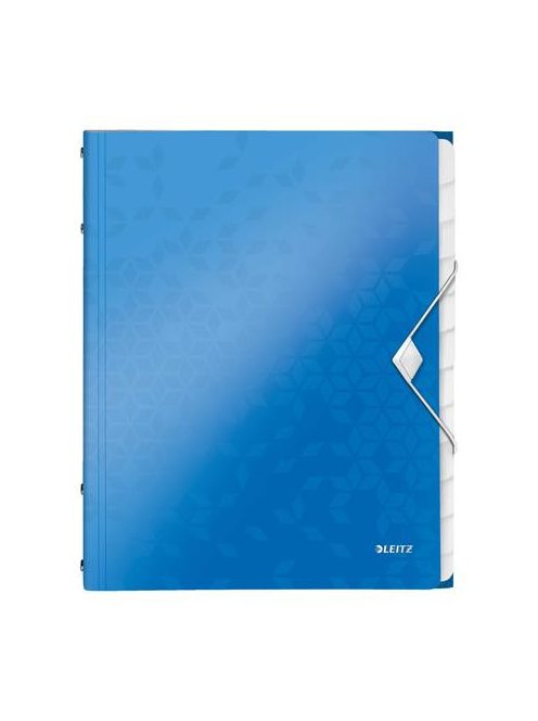 LEITZ Előrendező, A4, 12 részes, műanyag, LEITZ "Wow", kék