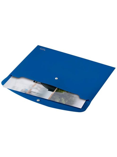 LEITZ Irattartó tasak, A4, PP, patentos, LEITZ "Recycle", kék