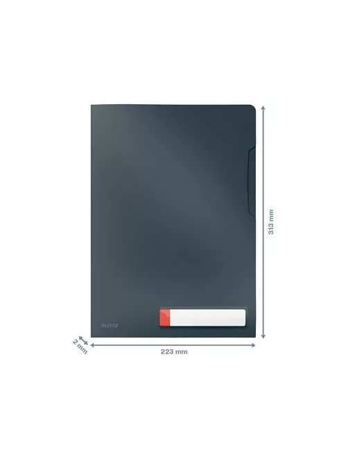 LEITZ Genotherm, "L", A4, PP, LEITZ "Cosy Privacy", bársonyszürke