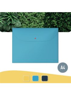   LEITZ Irattartó tasak, 2 zsebes, A4, PP, pantentos, LEITZ "Cosy", nyugodtkék