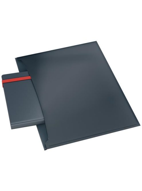 LEITZ Irattartó tasak, 2 zsebes, A4, PP, pantentos, LEITZ "Cosy", bársonyszürke