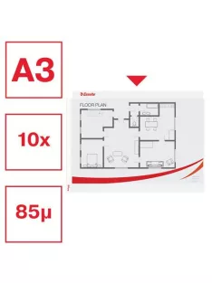   ESSELTE Genotherm, lefűzhető, A3, 85 mikron, narancsos felület, fekvő, ESSELTE