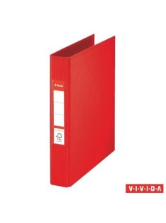  ESSELTE Gyűrűs könyv, 2 gyűrű, 42 mm, A5, PP, ESSELTE "Standard", Vivida piros