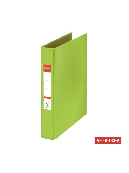 ESSELTE Gyűrűs könyv, 2 gyűrű, 42 mm, A5, PP, ESSELTE "Standard", Vivida zöld
