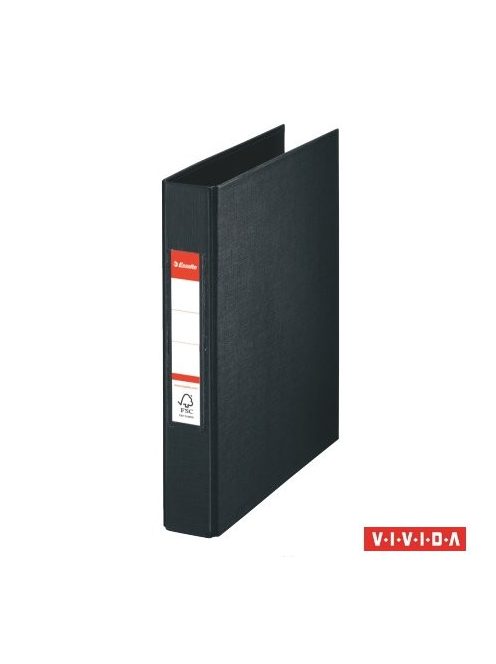 ESSELTE Gyűrűs könyv, 2 gyűrű, 42 mm, A5, PP, ESSELTE "Standard", Vivida fekete