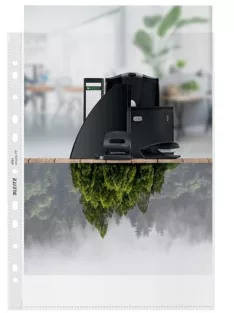   LEITZ Genotherm, lefűzhető, A4, PP, 100 mikron, narancsos felület, LEITZ "Recycle"