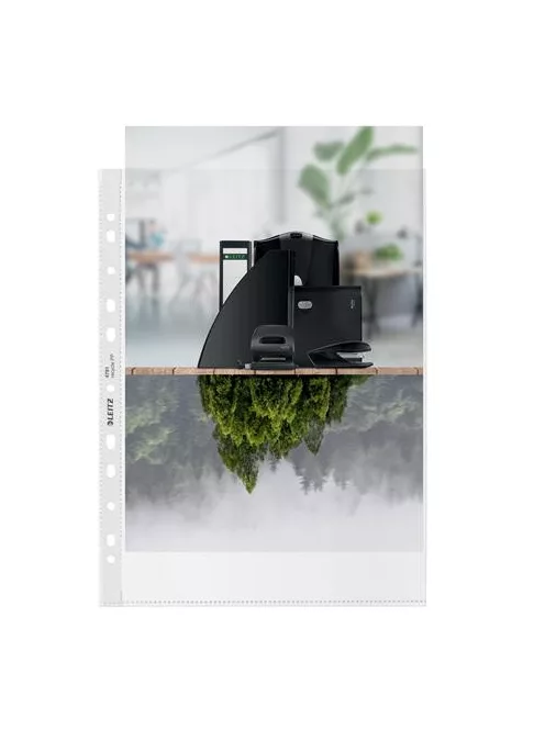 LEITZ Genotherm, lefűzhető, A4, PP, 100 mikron, narancsos felület, LEITZ "Recycle"