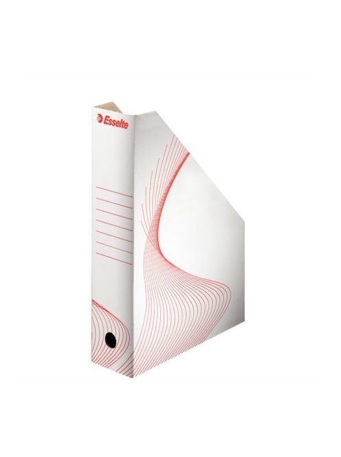 ESSELTE Iratpapucs, karton, 80 mm, összehajtható, ESSELTE "Standard", fehér