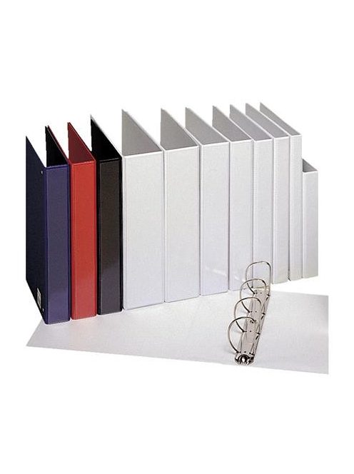 ESSELTE Gyűrűs könyv, panorámás, 4 gyűrű, 25 mm, A4, PP, ESSELTE, fehér
