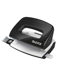   LEITZ Lyukasztó, kétlyukú, 10 lap, fém, mini, LEITZ "Nexxt Wow", fekete