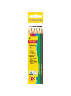 EF-Színes ceruza készlet  6db-os hatszögletű