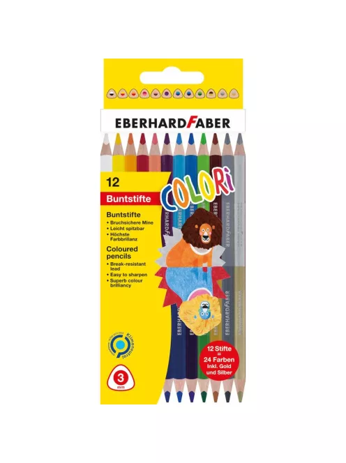 EF-Színes ceruza készlet 12db-os COLORI DUO (24szín)