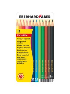 EF-Színes ceruza készlet 12db-os mintás fém dobozban