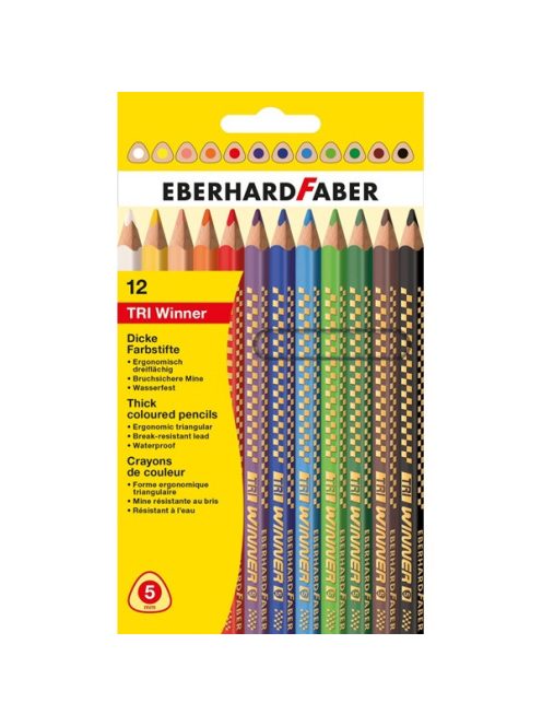 EF-Színes ceruza készlet 12db-os TRI WINNER '5' 