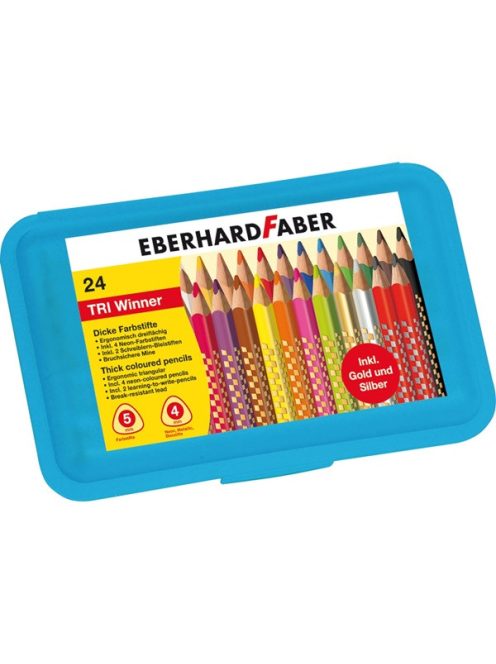 EF-Színes ceruza készlet 24db-os TRI WINNER müanyag dobozban
