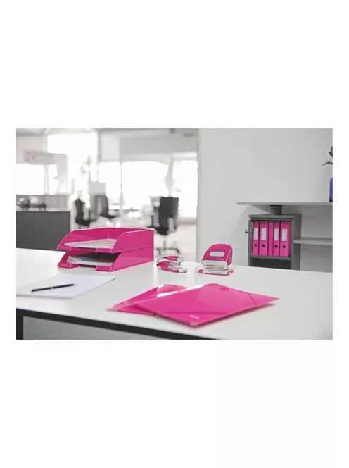 LEITZ Irattálca, műanyag, LEITZ "Wow", fehér