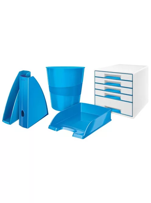 LEITZ Irattálca, műanyag, LEITZ "Wow", kék