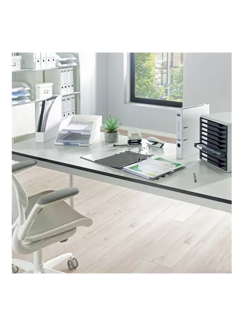 LEITZ Irattálca, műanyag, LEITZ "Plus", fehér