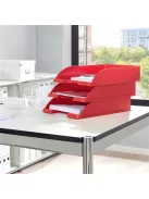 LEITZ Irattálca, műanyag, LEITZ "Plus", piros