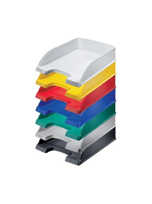 LEITZ Irattálca, műanyag, LEITZ "Plus", áttetsző fehér