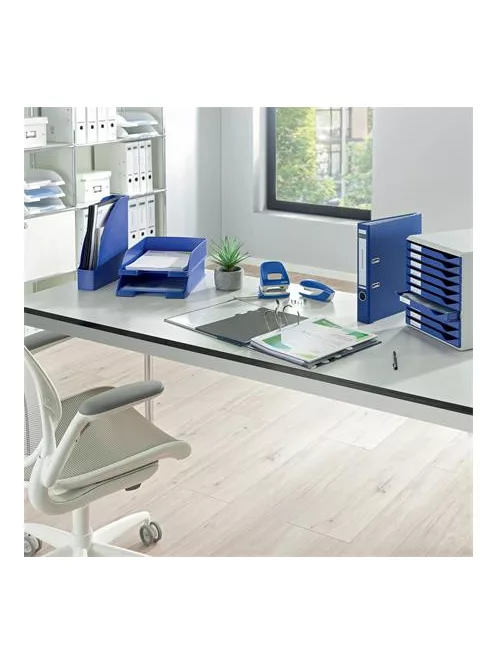 LEITZ Irattálca, műanyag, LEITZ "Plus", kék