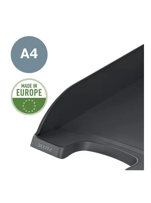 LEITZ Irattálca, műanyag, LEITZ "Plus", fekete
