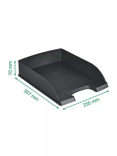 LEITZ Irattálca, műanyag, LEITZ "Plus", fekete