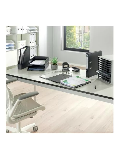 LEITZ Irattálca, műanyag, LEITZ "Plus", fekete