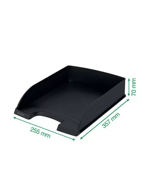 LEITZ Irattálca, műanyag, A4, LEITZ "Recycle", fekete