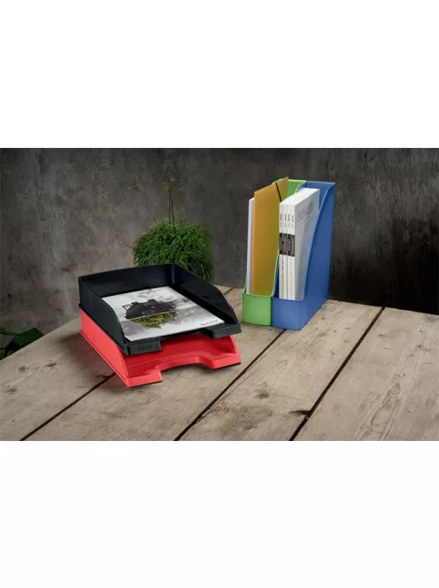 LEITZ Irattálca, műanyag, A4, LEITZ "Recycle", fekete