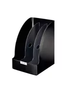 LEITZ Iratpapucs, műanyag, 205 mm, elválasztókkal, LEITZ "Plus Jumbo", fekete