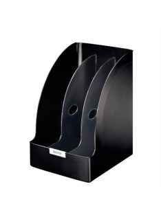   LEITZ Iratpapucs, műanyag, 205 mm, elválasztókkal, LEITZ "Plus Jumbo", fekete