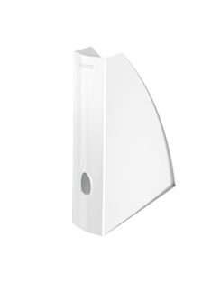   LEITZ Iratpapucs, műanyag, 60 mm, elöl nyitott, LEITZ "Wow" fehér