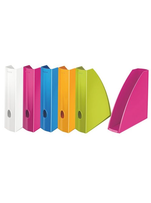 LEITZ Iratpapucs, műanyag, 60 mm, elöl nyitott, LEITZ "Wow" fehér