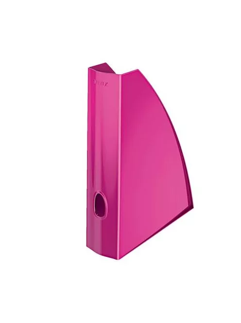 LEITZ Iratpapucs, műanyag, 60 mm, elöl nyitott, LEITZ "Wow", rózsaszín