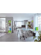 LEITZ Iratpapucs, műanyag, 60 mm, elöl nyitott, LEITZ "Wow", kék